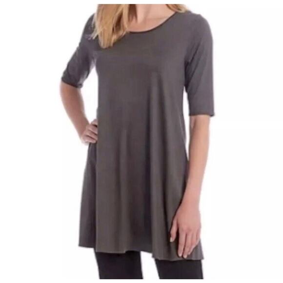 Eileen Fisher Tunic Small Lagenlook Minimalist Quiet Luxury Jersey Knit Stretchy - Picture 1 of 10
